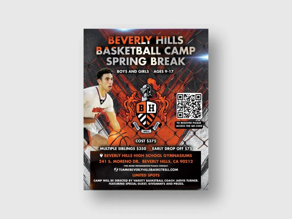 Beverly Hills Basketball Camp Flyer - Beverly Hills High School Gymnasiums