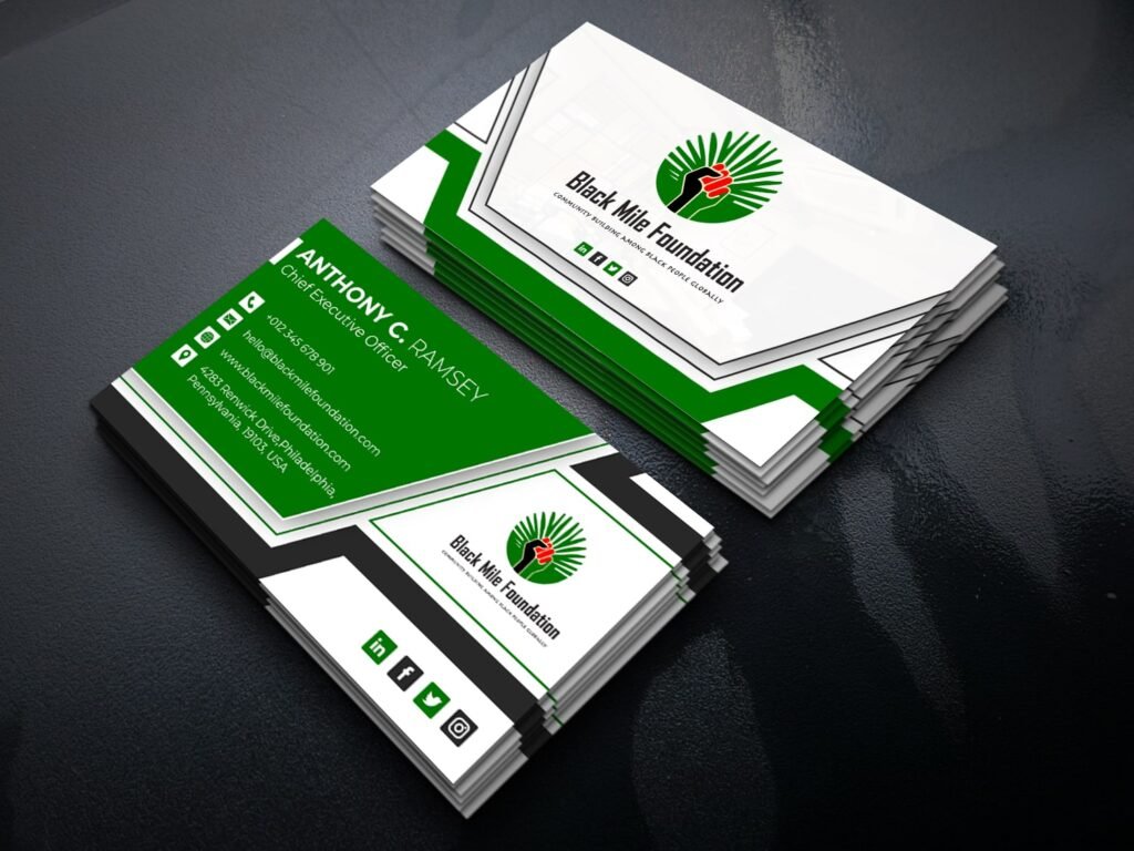 Black Mile Foundation Org Business Card