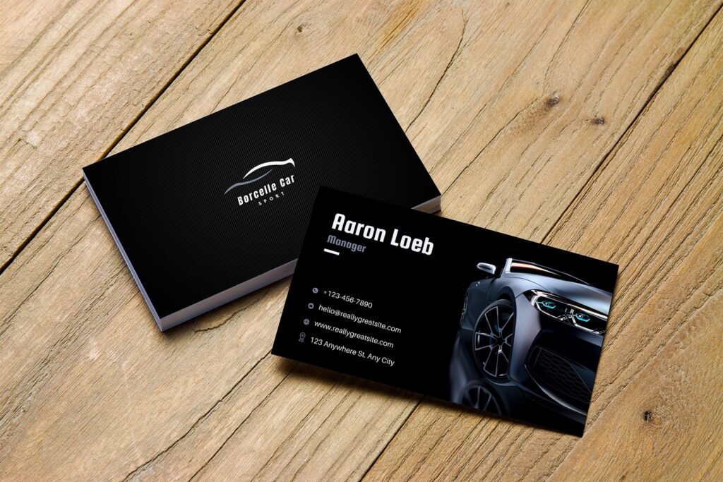 Car showroom company Business Card Design