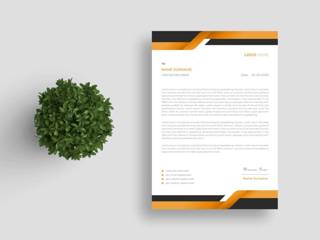 Construction Company Letterhead Design