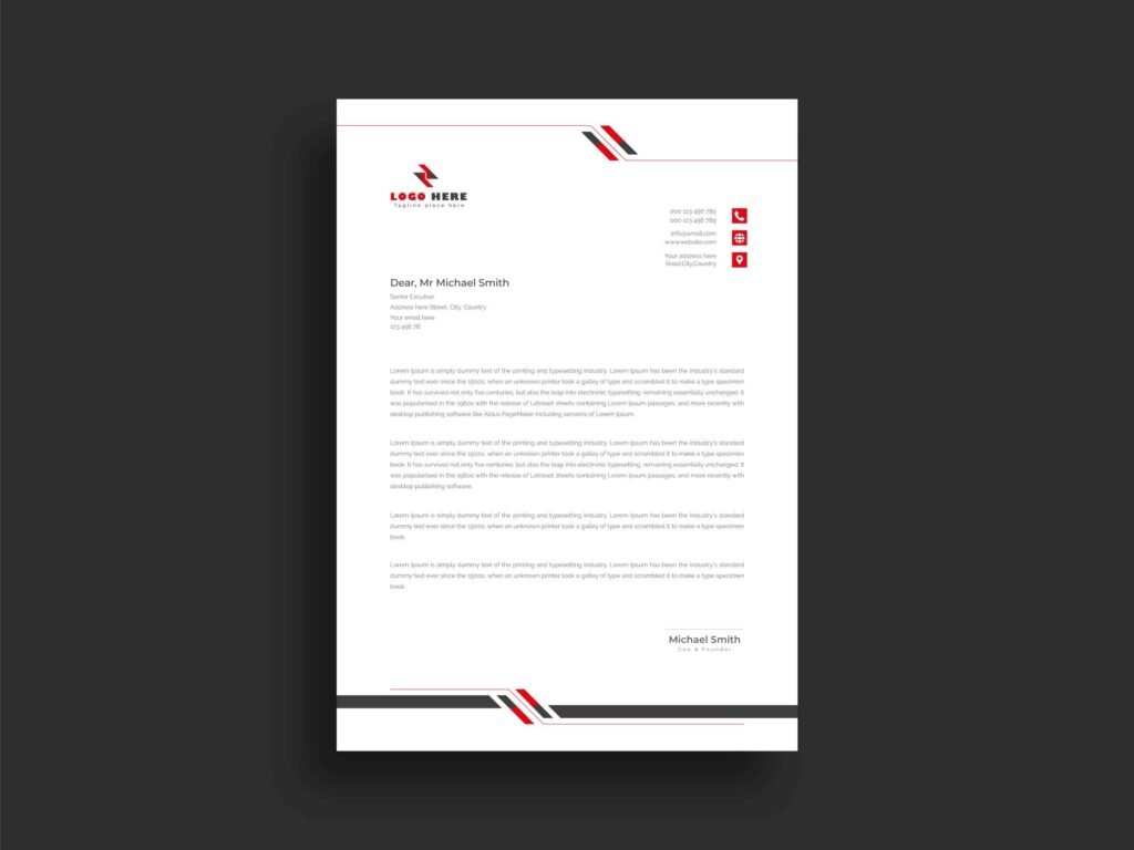 Digital Agency Corporate Letterhead Design
