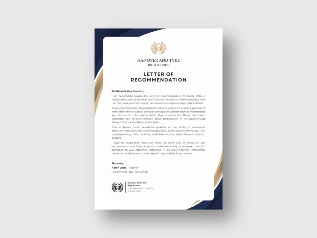 Educational Institution Letterhead Design
