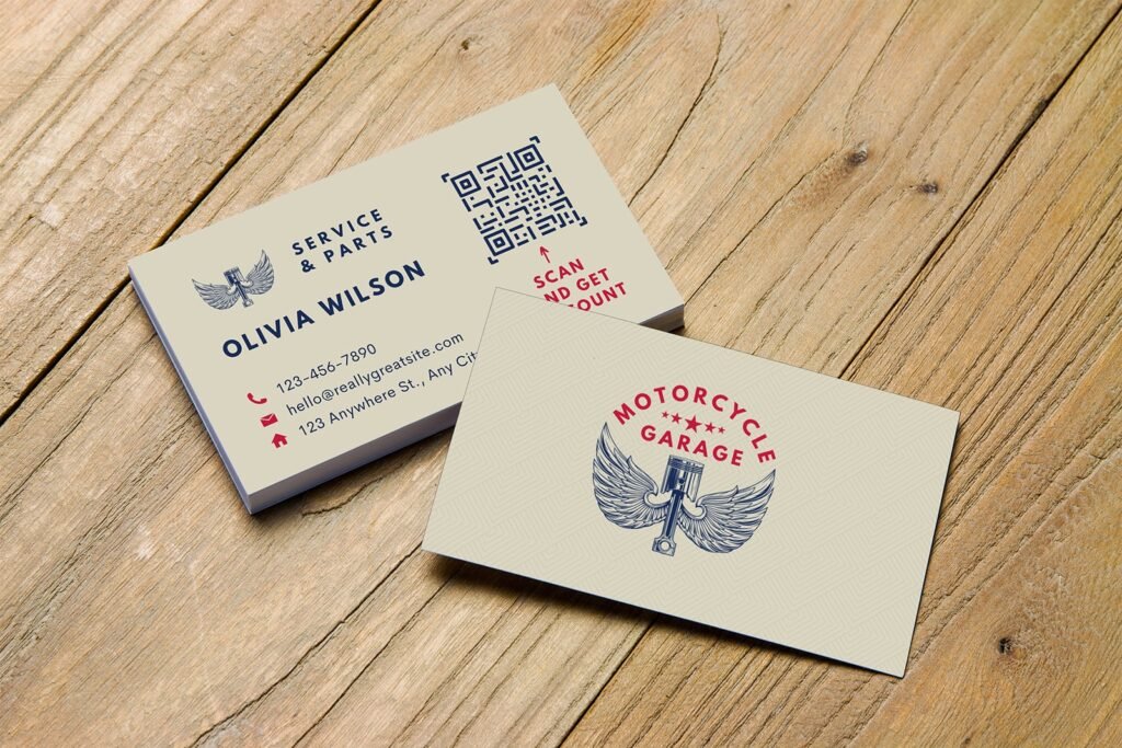 Motor Cycle Garage Company Business Card