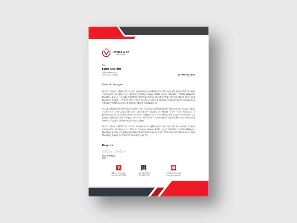 Transportation Company Letterhead Design