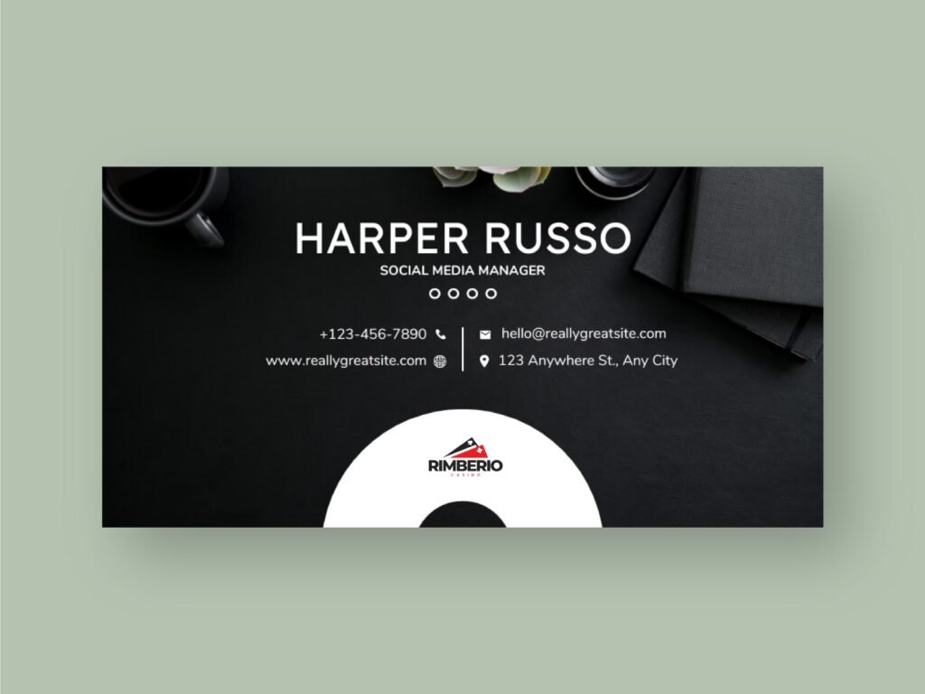 Black Color Corporate HTML Email Signature