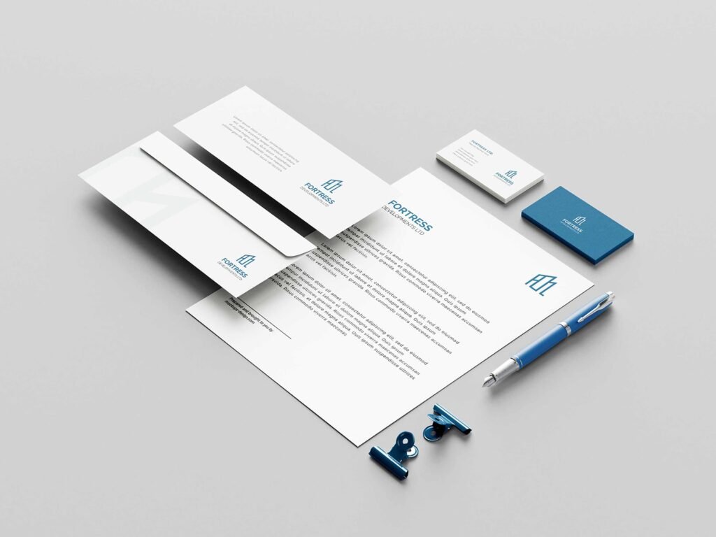Construction Company Branding Stationery Design