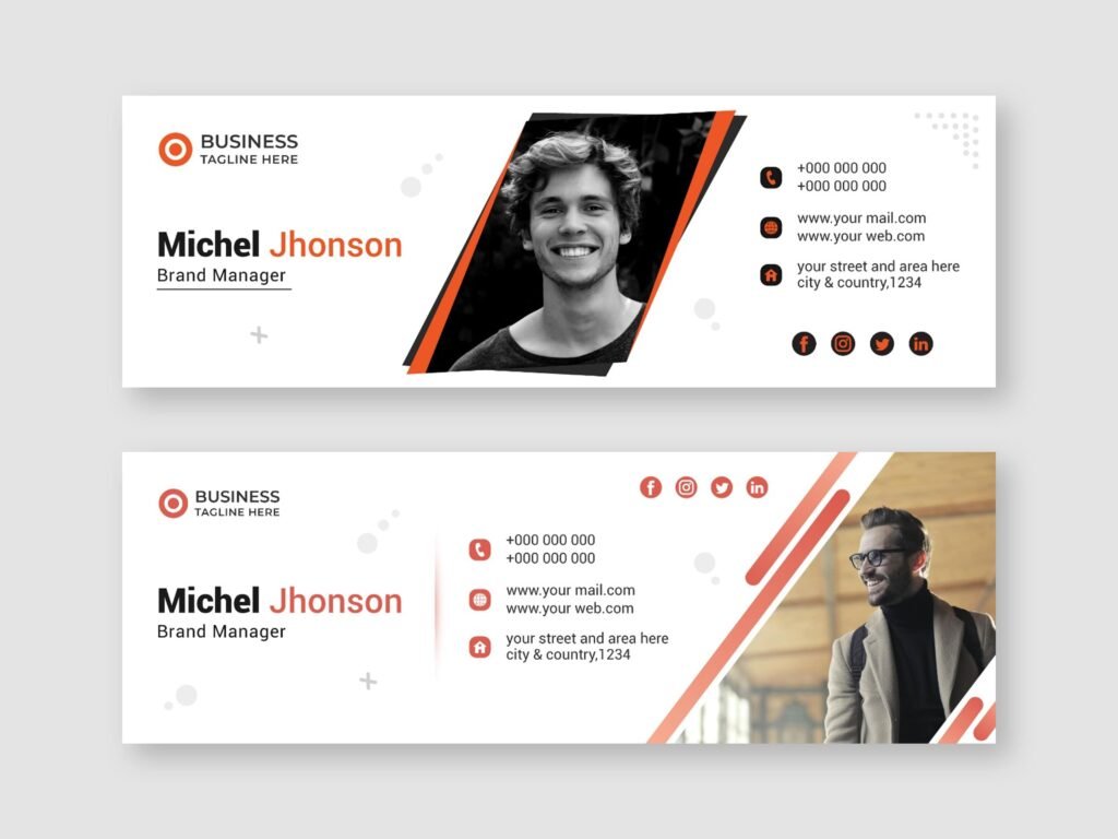 Corporate brand email signature design