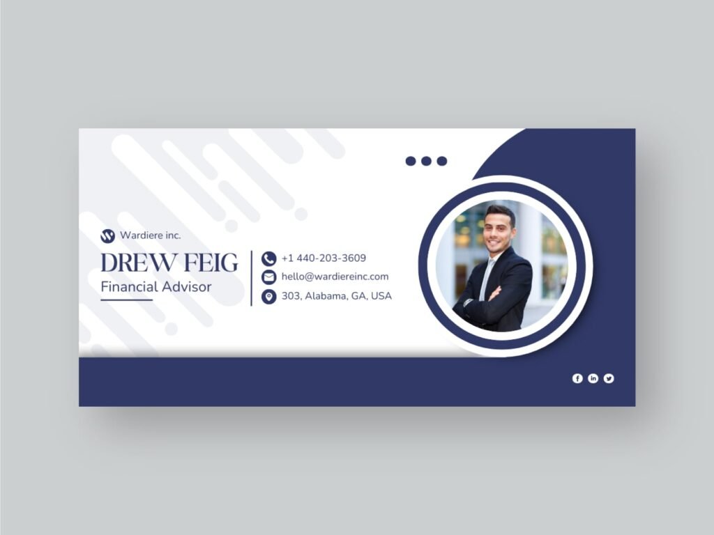 Financial Advisor email signature design
