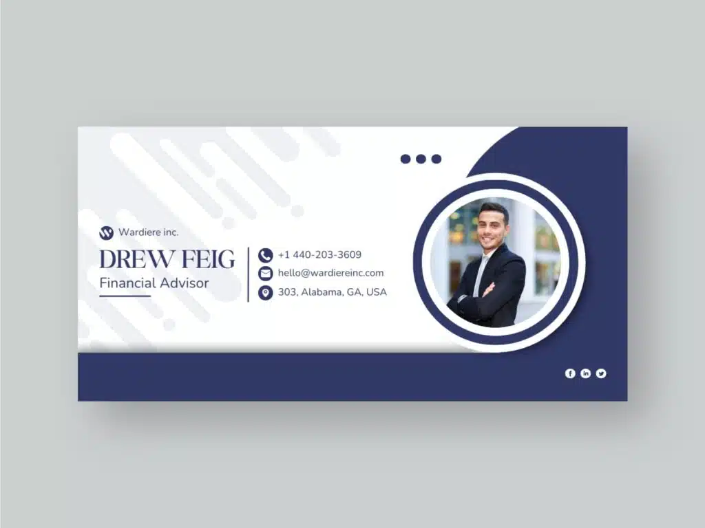 Financial Advisor email signature design