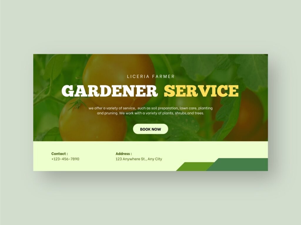 Garden Manager email signature design