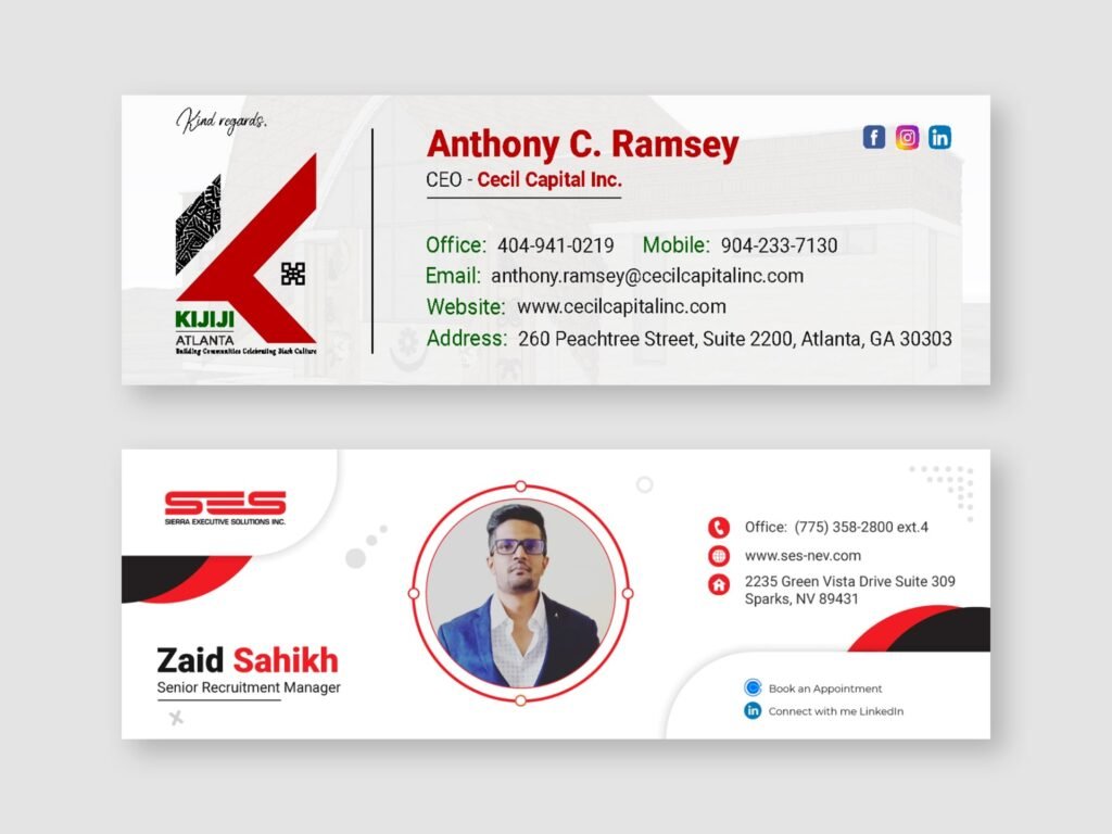 KIJIJI Atlanta LLC & Sierra Executive Solutions INC. company email signatures