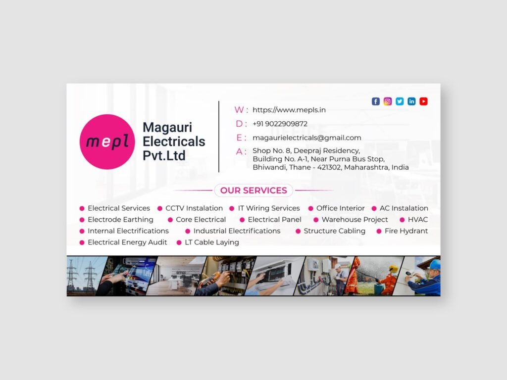 Magauri Electricals Pvt. Ltd html email signature design