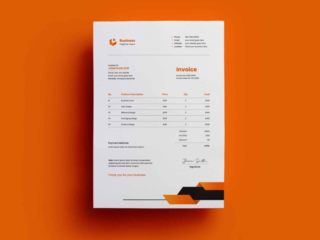 Real Estate Development Company Invoice Design