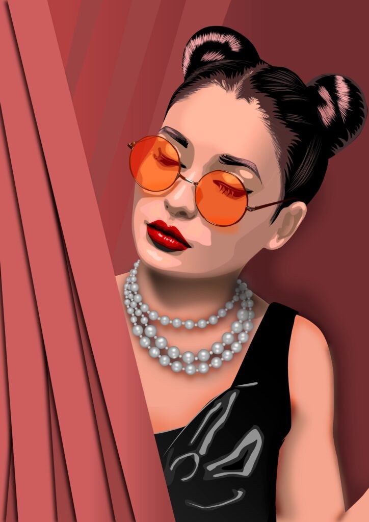 A beautiful girl illustration design