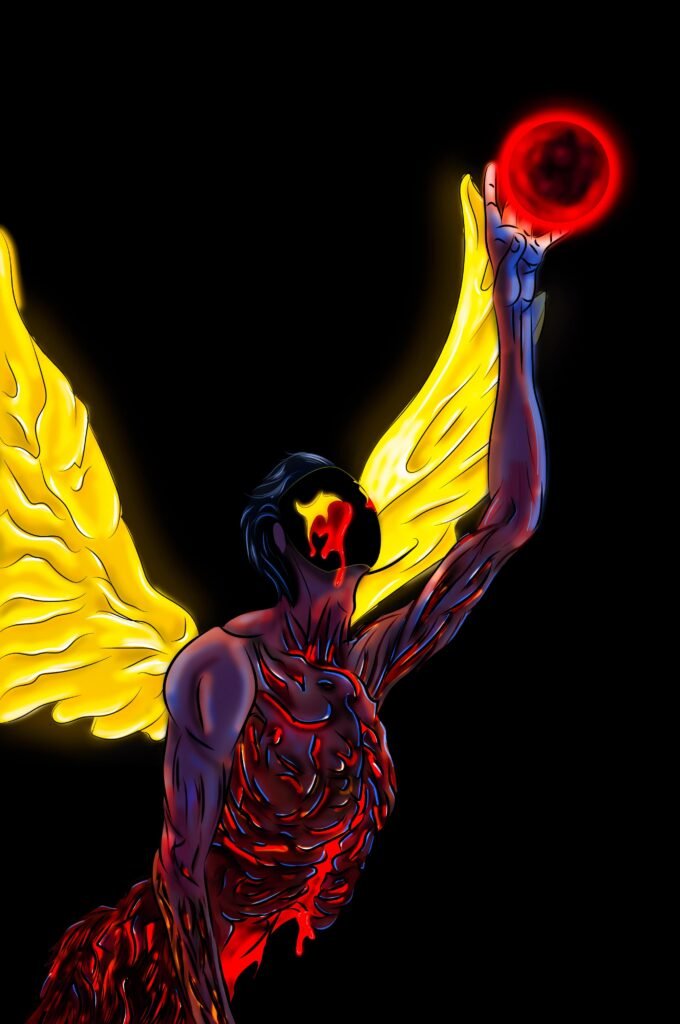 A devil angel illustration art