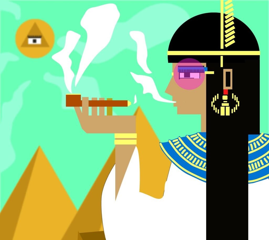 An African girl wearing traditional clothing - illustration design