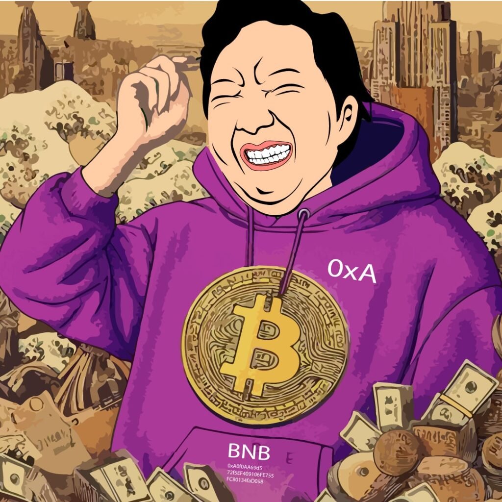 Binance Coin (BNB) format meme art