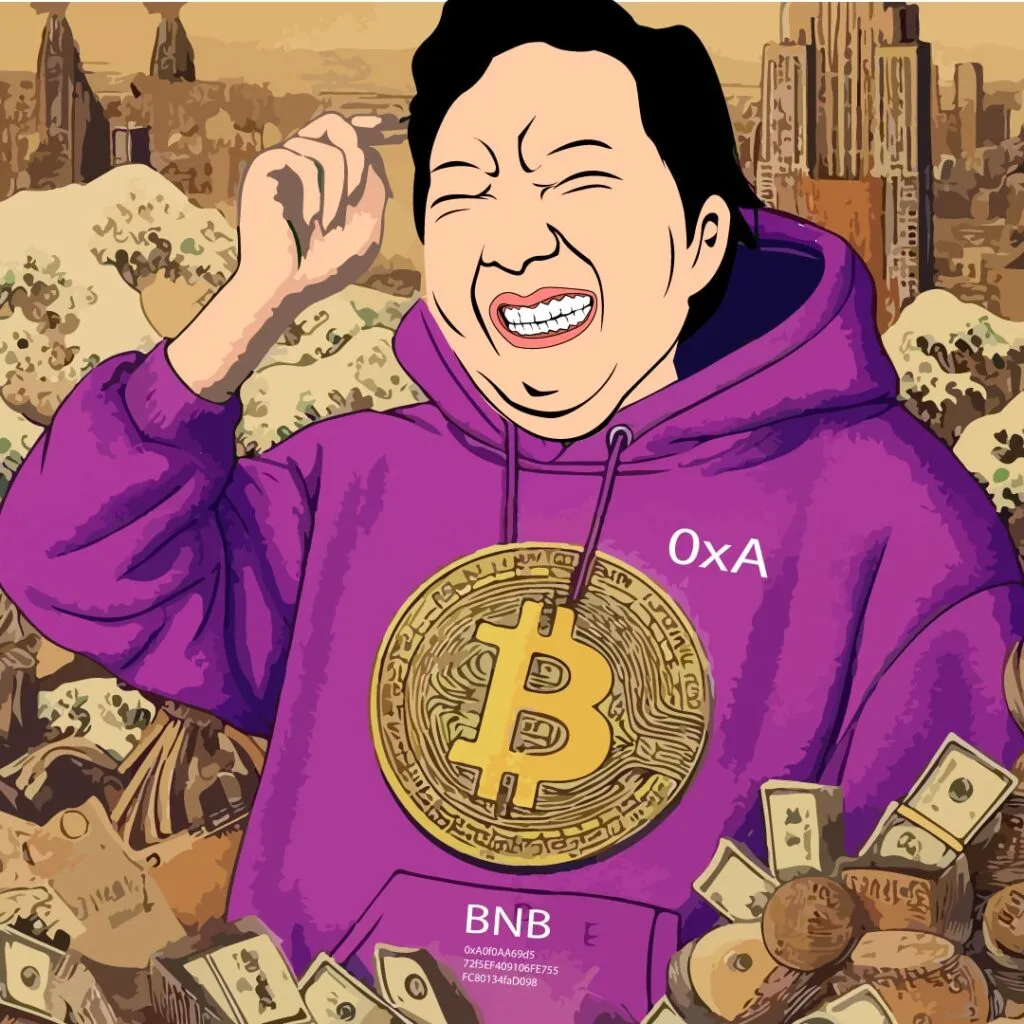 Binance Coin (BNB) format meme art