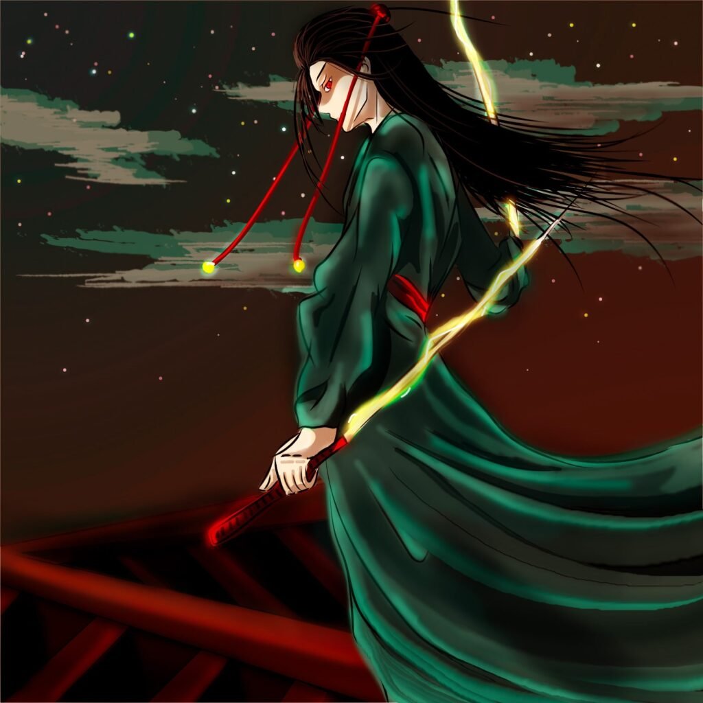 Chinese warrior illustration art