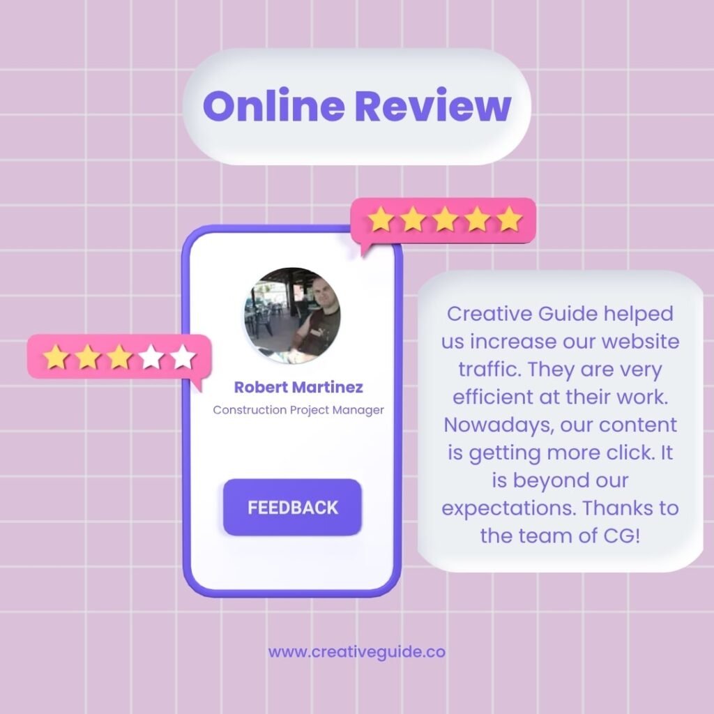 Creative Guide Online Review - Robert Martinez, Construction Project Manager