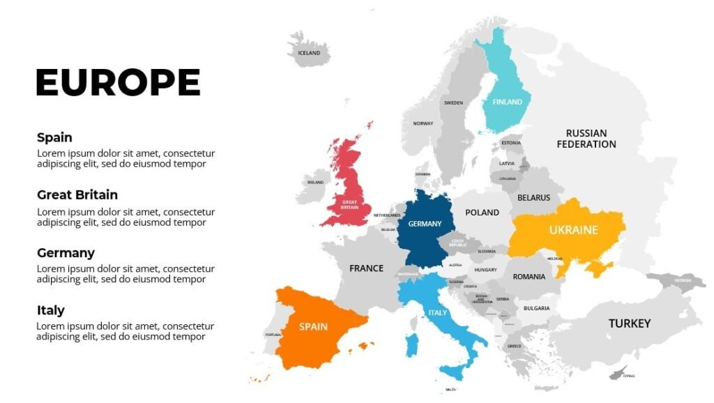Europe Map Infographic Design