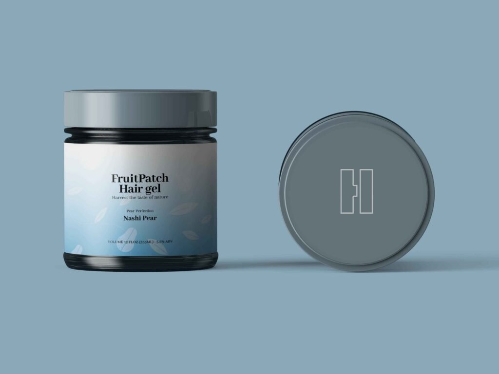 Hair gel label design