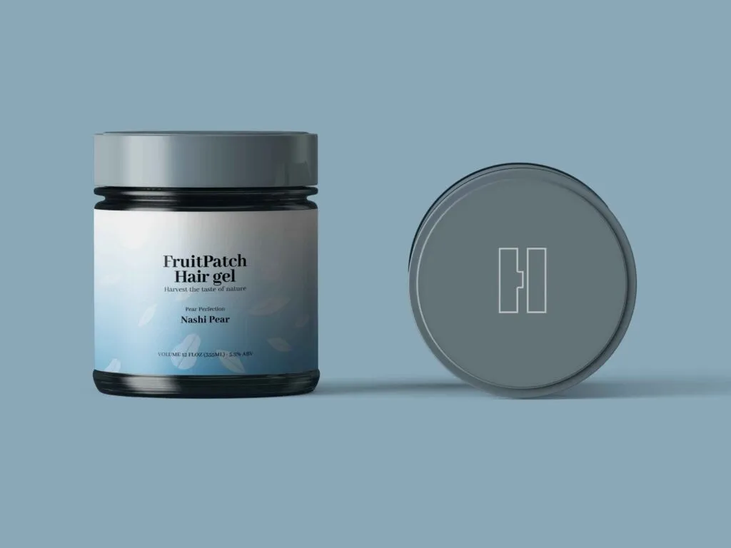 Hair gel label design