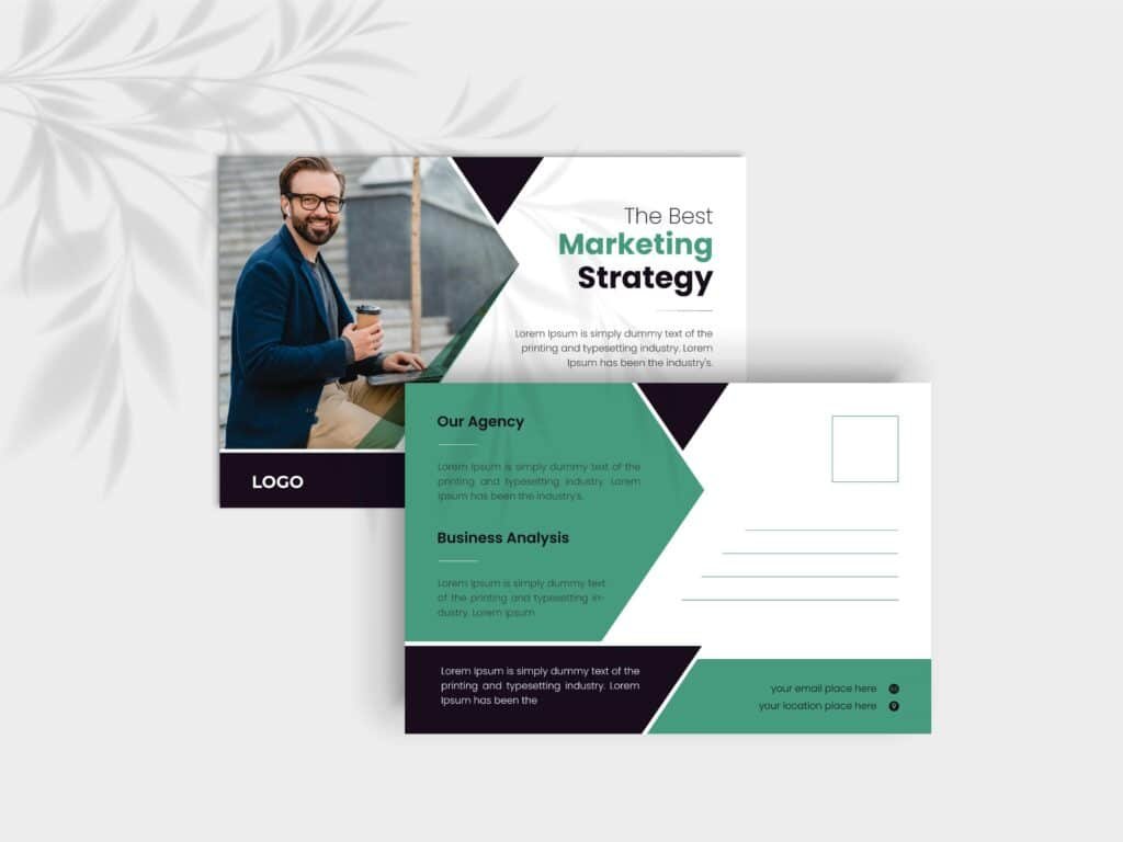 Marketing Strategy Company Post Card Design