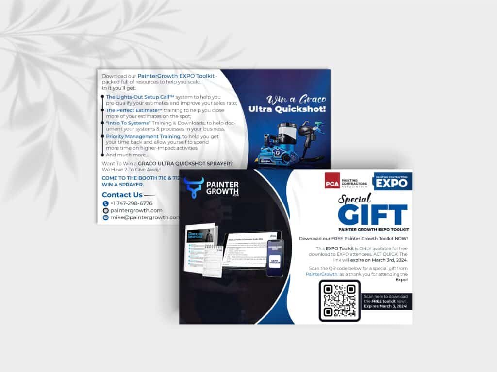 Painting Growth Company Post Card Design