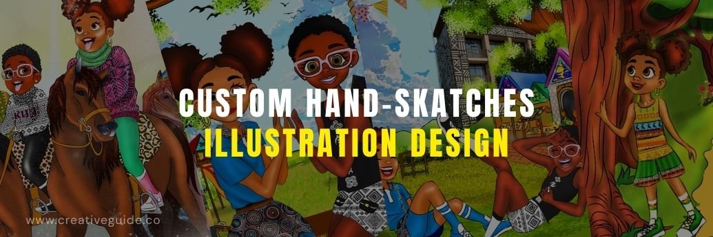 Custom Hand-Skatches Illustration Design - Graphic Design Services
